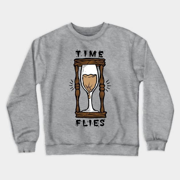 time flies Crewneck Sweatshirt by REOCLA